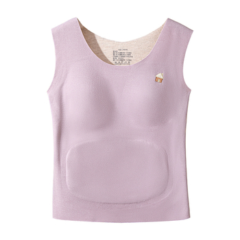 Termalna vest za djevojčice - okrugli izrez, jednoslojna, poliester vlakno, debeo materijal 251-300 g/m²