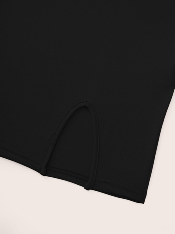 Haljina od Milk Silk tkanine; mješavina poliester i spandeksa; izrez tube-top; bez rukava; mini duljina