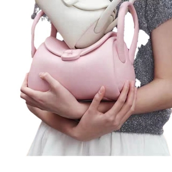 Torba od prave kože u obliku jastuka — cilindrična, magnetno zatvaranje, unutarnja pretinac za telefon, torba s poklopcem