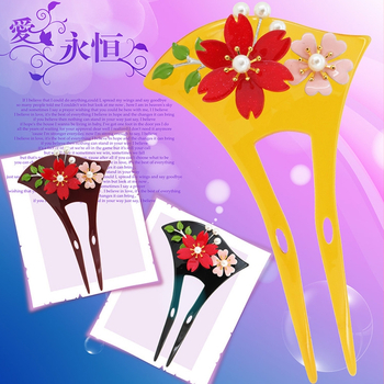 Agrafă de păr din acrilic cu stil National Wind și design în valuri, brand Winter Ornaments, ambalaj individual, lansare primăvara 2025