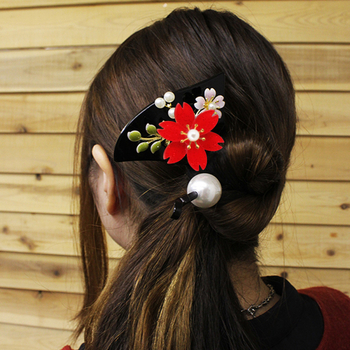 Agrafă de păr din acrilic cu stil National Wind și design în valuri, brand Winter Ornaments, ambalaj individual, lansare primăvara 2025