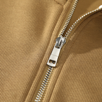 Pamukovo radno prsluk sa stojećim ovratnikom, zatvaračem, zgušnjena, ravni rub – muškarac, jesen 2024