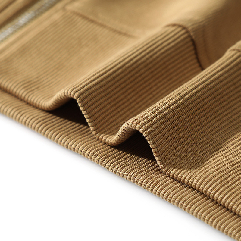 Pamukovo radno prsluk sa stojećim ovratnikom, zatvaračem, zgušnjena, ravni rub – muškarac, jesen 2024