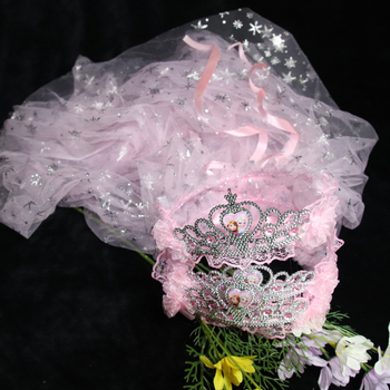 Lishuo rhinestone fejfedő gyerekeknek, rajzfilm stílus, fehér kristályok