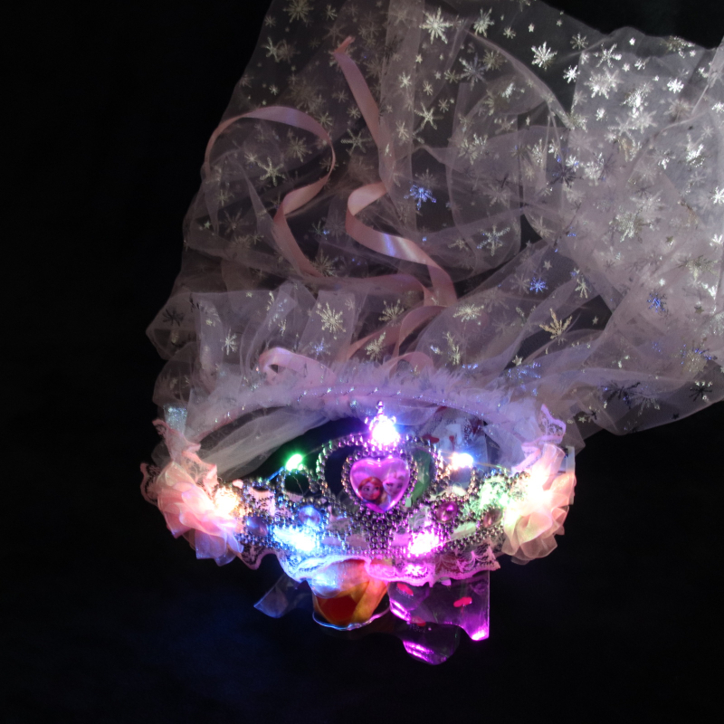 Lishuo rhinestone fejfedő gyerekeknek, rajzfilm stílus, fehér kristályok