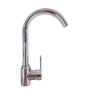 3-putni nehrđajući čelični kuhinjski slavina s elektroplatom završnom obradom, keramički kartridž, nazivni tlak 1.0 MPa, radna temperatura 0–90°C