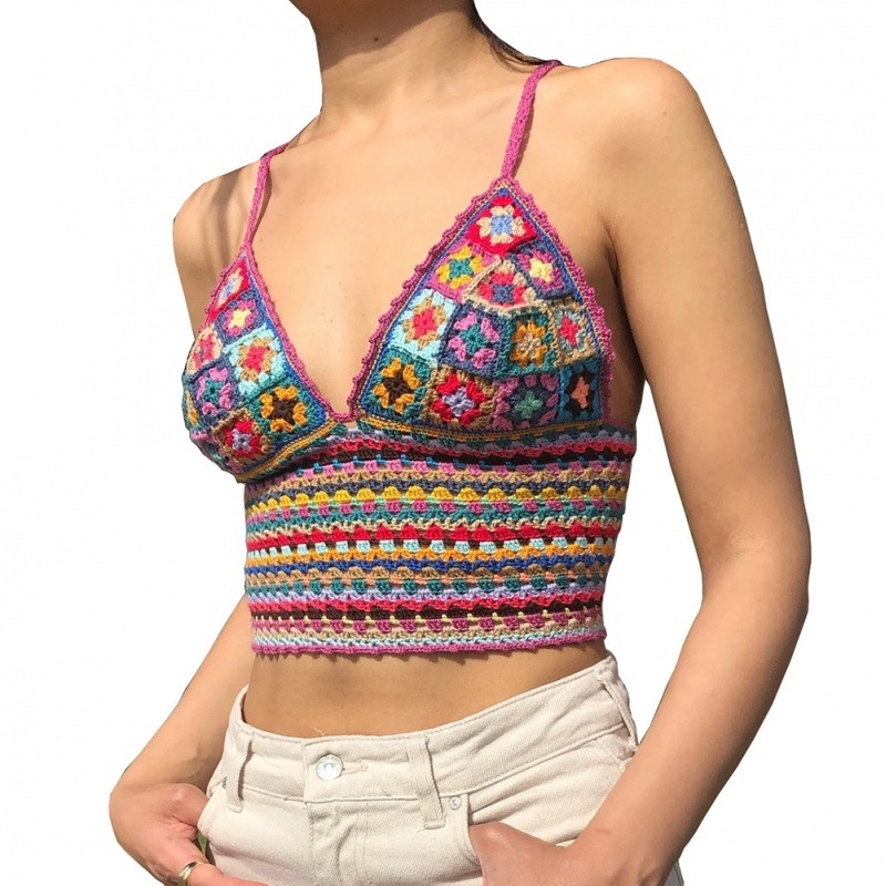 Χειροποίητο υφαντό κροσέ από 100% βαμβάκι, μποέμ στυλ, γυναικείο wrap για μαγιό, OEM μάρκα: Tiyin