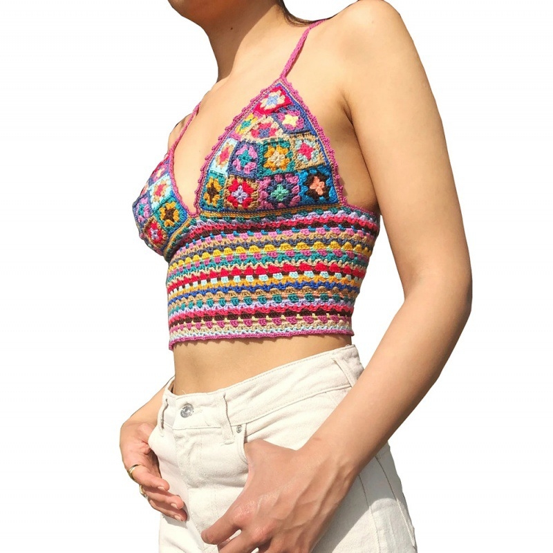 Χειροποίητο υφαντό κροσέ από 100% βαμβάκι, μποέμ στυλ, γυναικείο wrap για μαγιό, OEM μάρκα: Tiyin