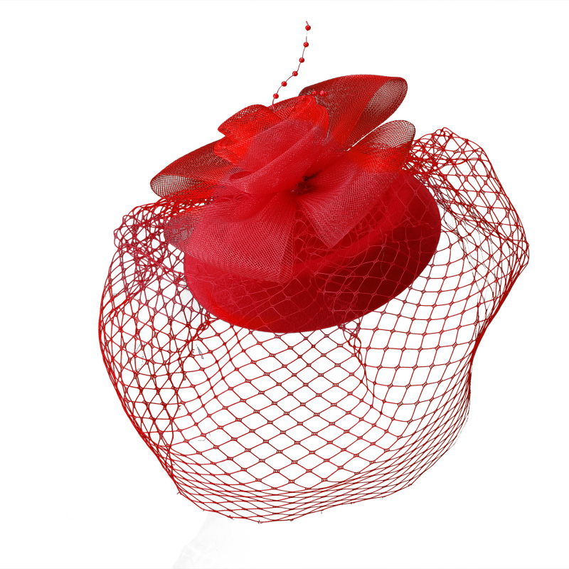 Nőknek szóló fejfedő — retro hálós hajdísz menyasszonyi stílusban, mintás dizájn, nyár 2025