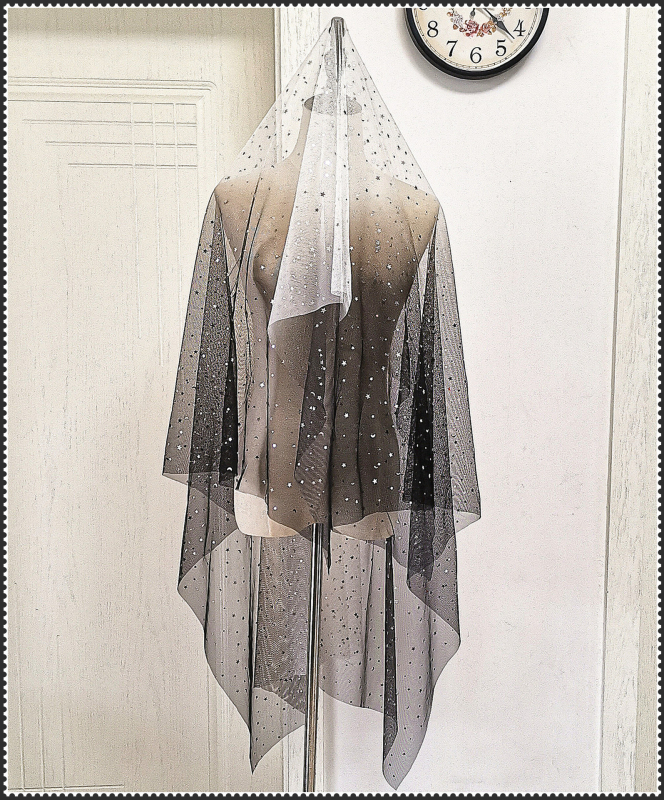 Hajdísz hálós anyagból, katedrális stílusú fejfedő, nem hagyományos női stílus, egyedi csomagolás, ideális esküvői fotózásokhoz