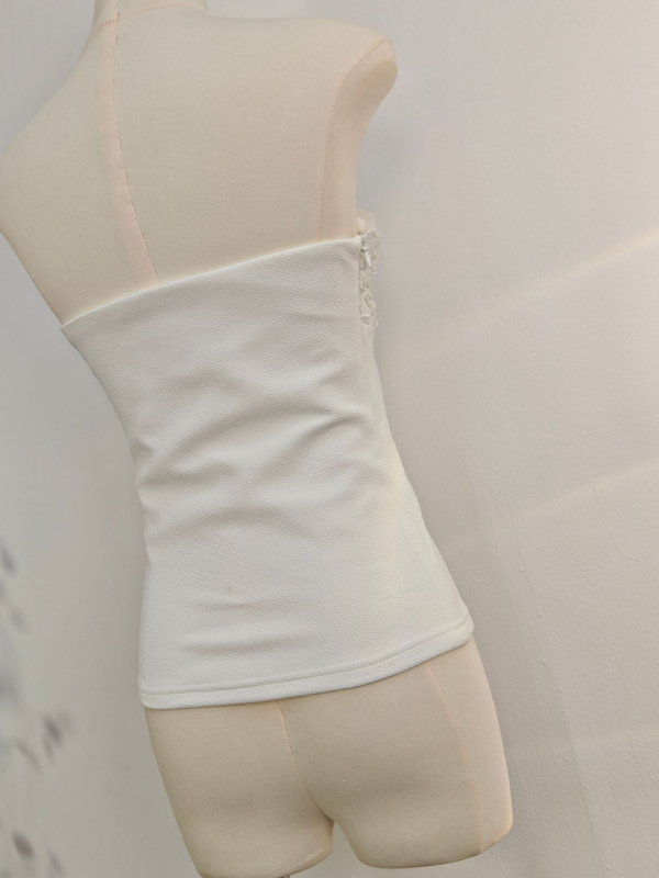 Slim-fit bandeau top s kristalima, Off-Shoulder, pojasevi za struk (polyester-spandeks smjesa)