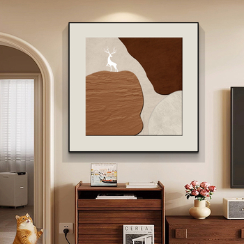 Αφηρημένο έργο τέχνης σε καμβά, σε κάδρο από κράμα αλουμινίου, μοντέρνο μινιμαλιστικό στυλ για σαλόνια και εστιατόρια