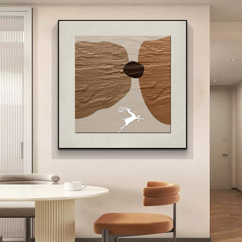 Αφηρημένο έργο τέχνης σε καμβά, σε κάδρο από κράμα αλουμινίου, μοντέρνο μινιμαλιστικό στυλ για σαλόνια και εστιατόρια