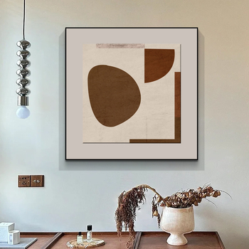 Αφηρημένο έργο τέχνης σε καμβά, σε κάδρο από κράμα αλουμινίου, μοντέρνο μινιμαλιστικό στυλ για σαλόνια και εστιατόρια