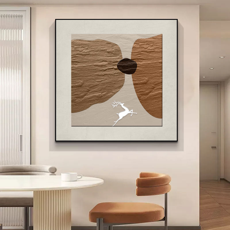 Αφηρημένο έργο τέχνης σε καμβά, σε κάδρο από κράμα αλουμινίου, μοντέρνο μινιμαλιστικό στυλ για σαλόνια και εστιατόρια