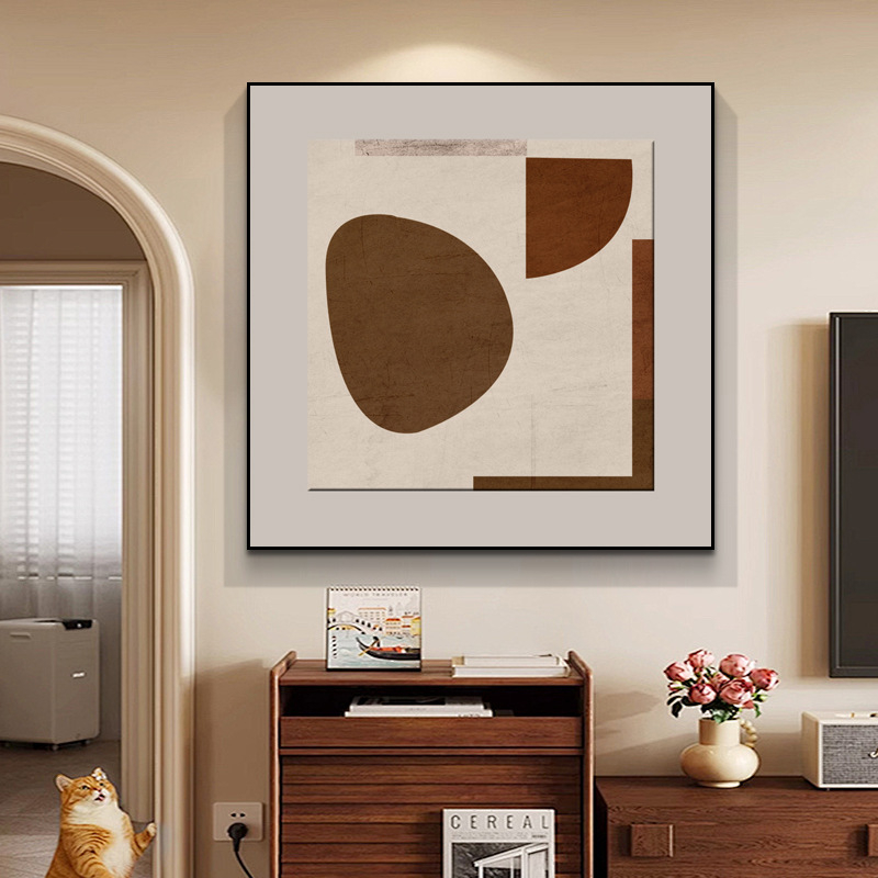 Αφηρημένο έργο τέχνης σε καμβά, σε κάδρο από κράμα αλουμινίου, μοντέρνο μινιμαλιστικό στυλ για σαλόνια και εστιατόρια