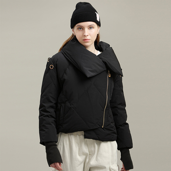 Γυναικείο υφαντό μπουφάν με γέμισμα από πούπουλο (παρκά στιλ), υψηλής ποιότητας, πολυεστερικά υφάσματα και άλλα υφάσματα, OEM κατασκευή με ιδιωτική ετικέτα, χωρίς σιδέρωμα, 6 σχεδιαστές