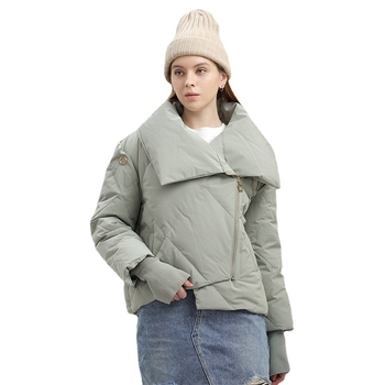 Γυναικείο υφαντό μπουφάν με γέμισμα από πούπουλο (παρκά στιλ), υψηλής ποιότητας, πολυεστερικά υφάσματα και άλλα υφάσματα, OEM κατασκευή με ιδιωτική ετικέτα, χωρίς σιδέρωμα, 6 σχεδιαστές