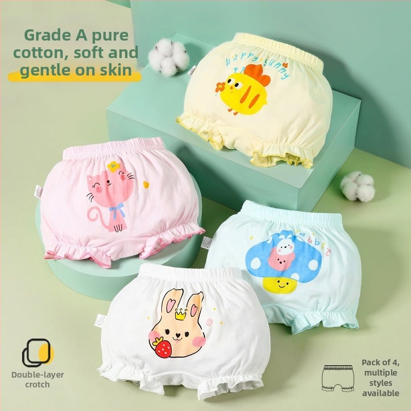 Djevojčice: 4-pack pamučnih gaćica za novorođenčad, 100% pamuk, sigurnosna klasa A