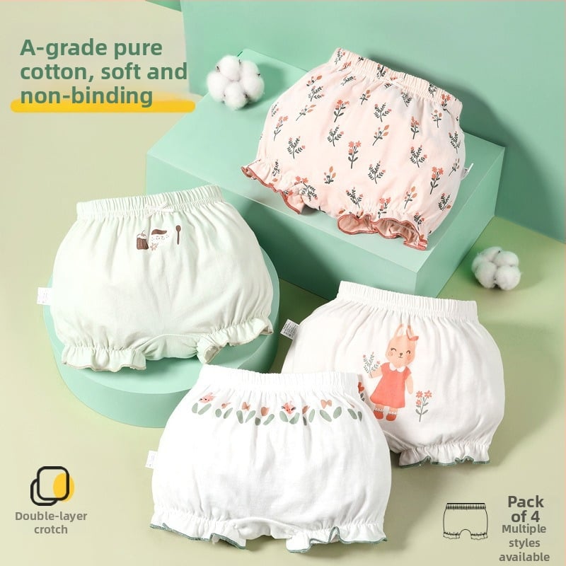 Djevojčice: 4-pack pamučnih gaćica za novorođenčad, 100% pamuk, sigurnosna klasa A