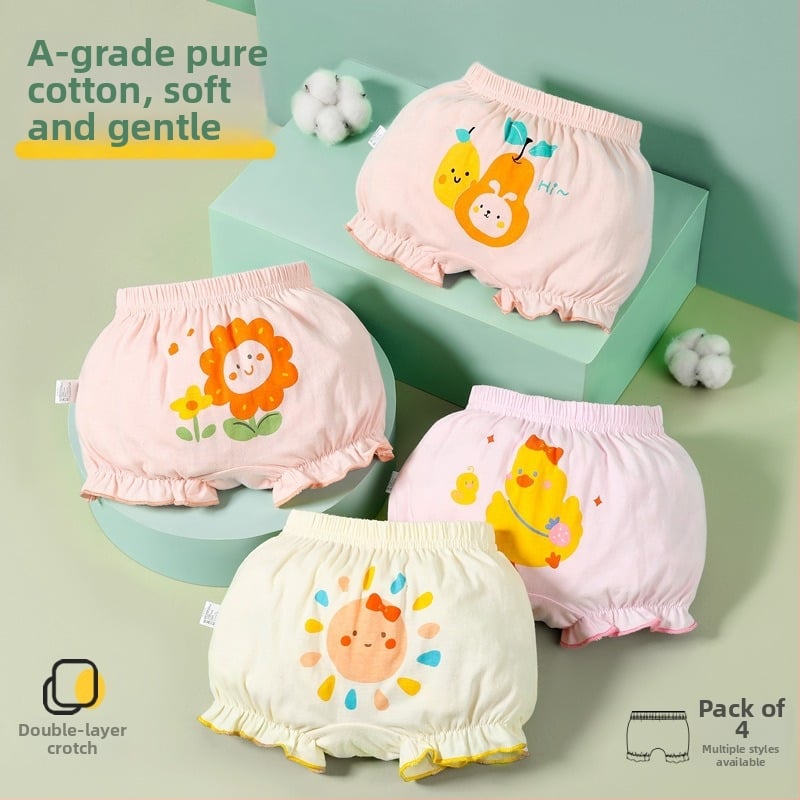 Djevojčice: 4-pack pamučnih gaćica za novorođenčad, 100% pamuk, sigurnosna klasa A