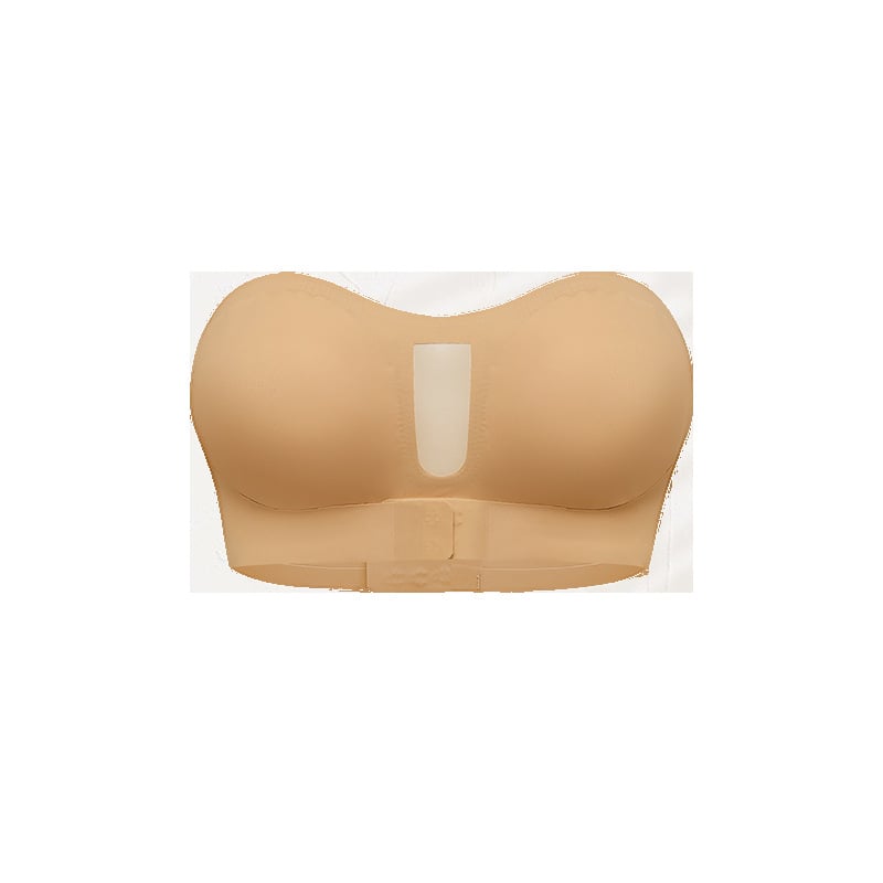 Sutien fără bretele, antialunecare, fără cusături, cupe subțiri modelate, din nailon