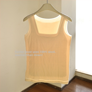 Ženska termalna vesta s tri sloja izolacije i podstavom od velvet mousse, baza od viskoze, debljina 201-250 g/m2, zaštita struka i leđa