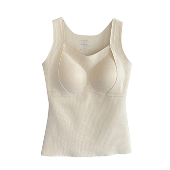 Ženski termalni prsluk s jastučićem za dojke, kapuljom, baršunastom podstavom, dvostrukim slojem, gustim poliesterom