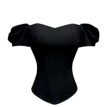 Nayson tube top bez naramenica, slim fit, detalj riblje kosti (fishbone), 3D uzorak, kratka duljina 40-50 cm, poliester