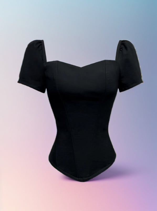 Nayson tube top bez naramenica, slim fit, detalj riblje kosti (fishbone), 3D uzorak, kratka duljina 40-50 cm, poliester