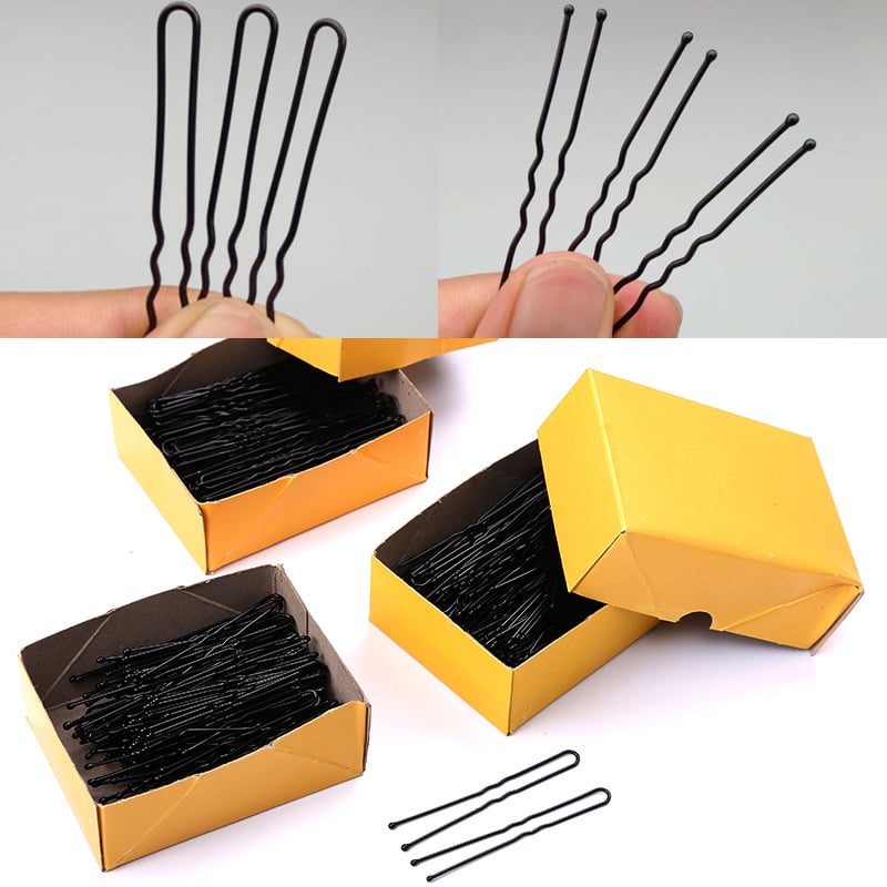 Clips metalice în formă de U pentru păr, accesoriu feminin minimalist, fără încrustații