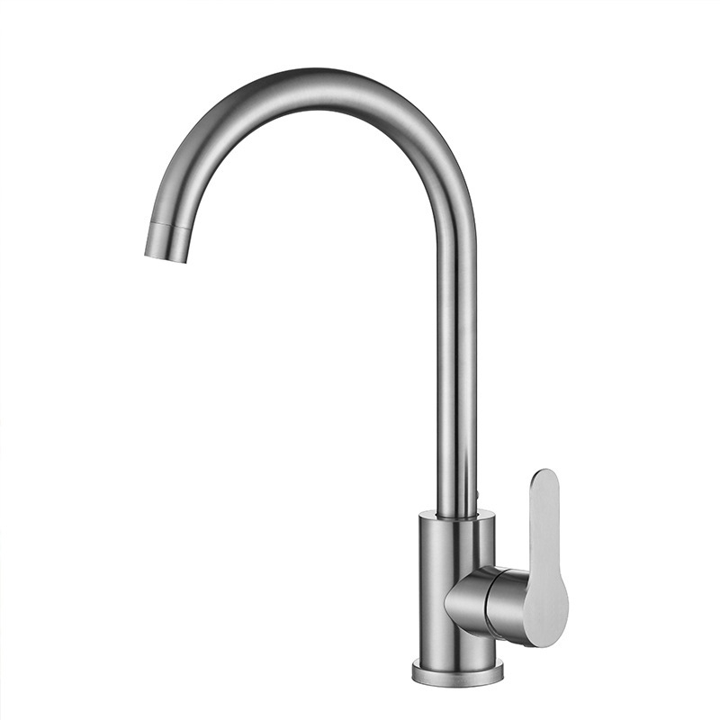 Kuhinjski slavina od nehrđajućeg čelika 304, miješajući slavina, keramički ventili, model V4312, 10 mm ulaz/izlaz