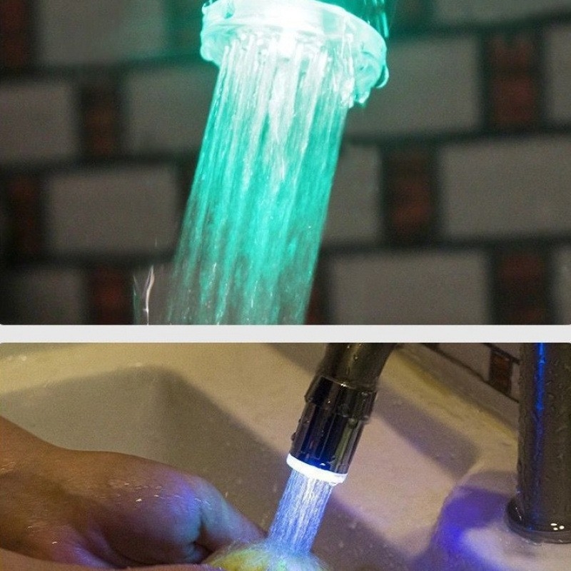 LED slavina s promjenom boje i kontrolom temperature, osvijetljeni vodeni aerator, model Xh-2006, ABS, elektroplating, nazivni tlak 0.5, radna temperatura 70