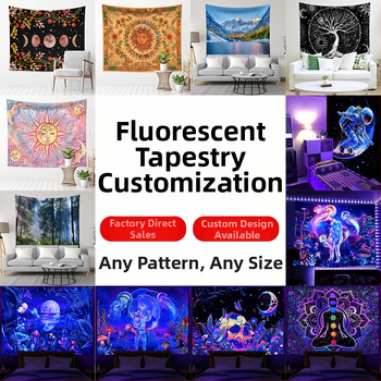 Ταπετσαρία από 100% πολυεστέρα, σκανδιναβικό στυλ, ψηφιακή θερμική μεταφορά, ορθογώνιο σχήμα, κωδικός προϊόντος Gb [fluorescence]