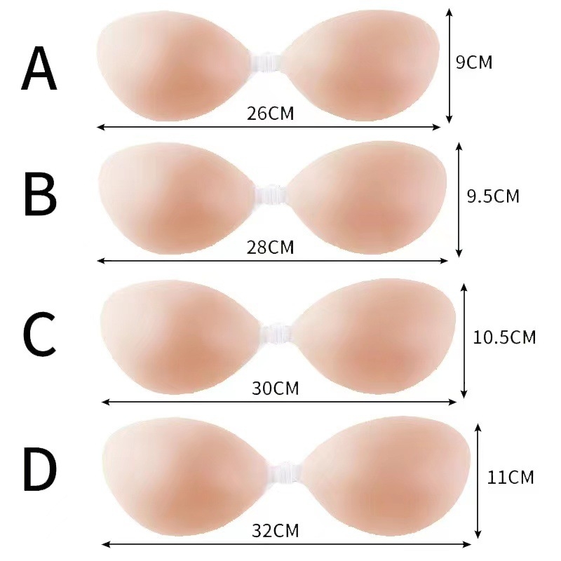 Insertii siliconice pentru sâni, push-up, fără bretele, sutien invizibil pentru ședință foto de nuntă, formă de picătură a mameloanelor, grosime obișnuită, stil sexy