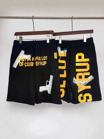 Cough Syrup šortsevi - hip-hop stil, širok kroj, najlonsko-pamučna smjesa (30% pamuka), ljeto