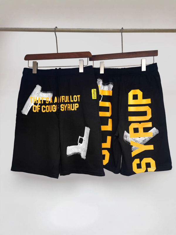 Cough Syrup šortsevi - hip-hop stil, širok kroj, najlonsko-pamučna smjesa (30% pamuka), ljeto