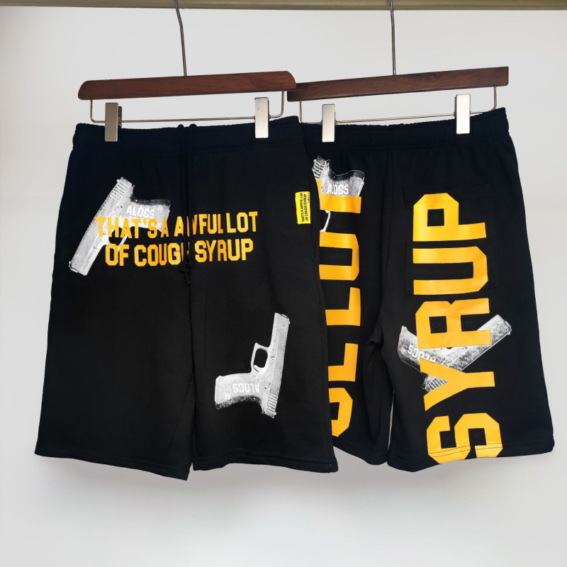 Cough Syrup šortsevi - hip-hop stil, širok kroj, najlonsko-pamučna smjesa (30% pamuka), ljeto