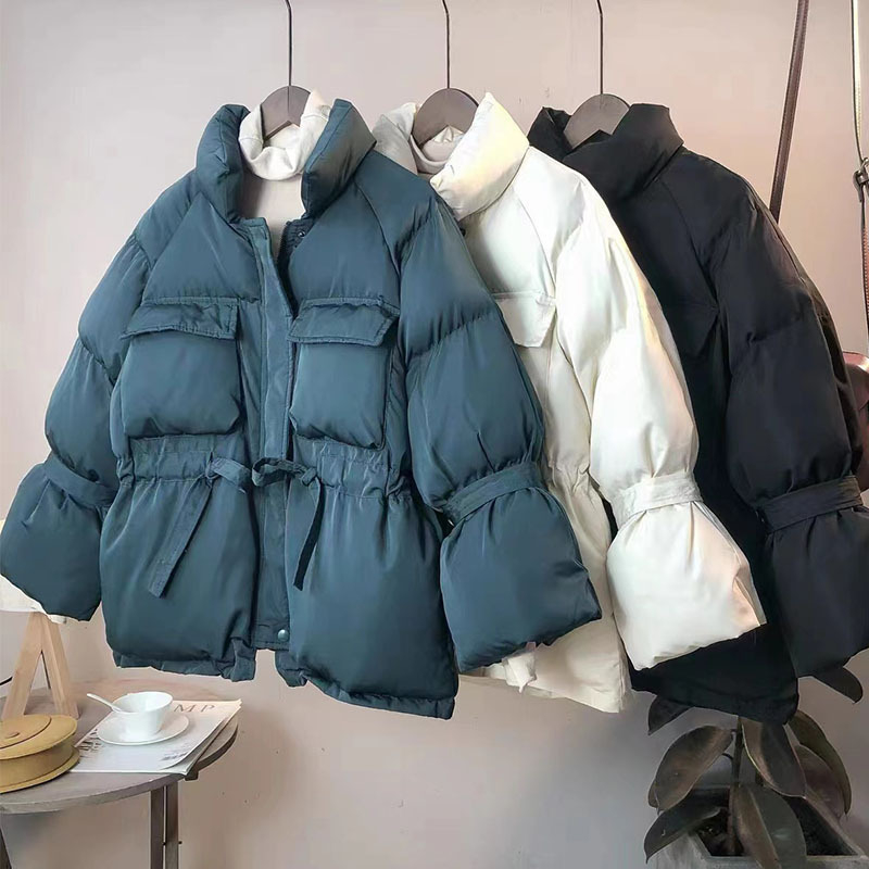 Γυναικείο κοντό μπουφάν με πούπουλα, Χειμώνας 2025, παχιά μόνωση, πολυεστερικό ύφασμα, casual εξωτερικό ένδυμα
