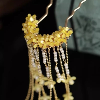 Clejă metalică retro pentru păr, formă U, accesorii Hanfu, origine Yiwu, vară 2025, cadou de nuntă