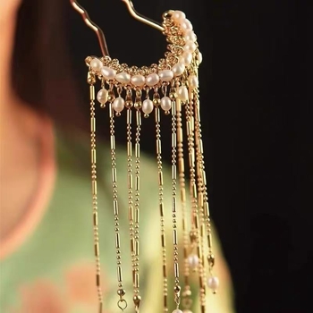 Clejă metalică retro pentru păr, formă U, accesorii Hanfu, origine Yiwu, vară 2025, cadou de nuntă