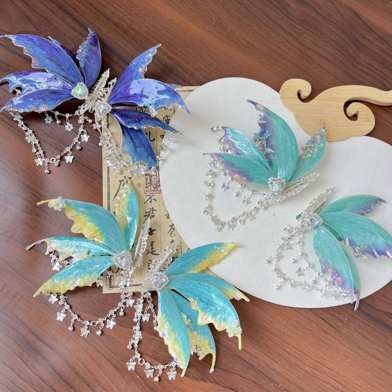 Accesoriu pentru cap în stil antic, din aliaj, cu ciucuri, lucrat manual, origine Henan, primăvara 2025