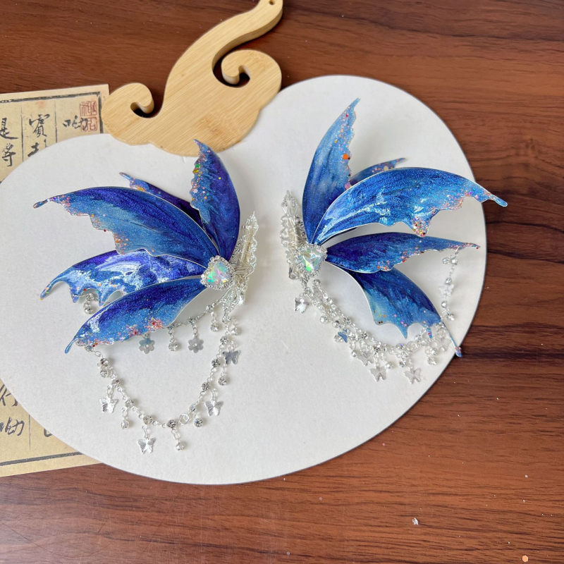 Accesoriu pentru cap în stil antic, din aliaj, cu ciucuri, lucrat manual, origine Henan, primăvara 2025