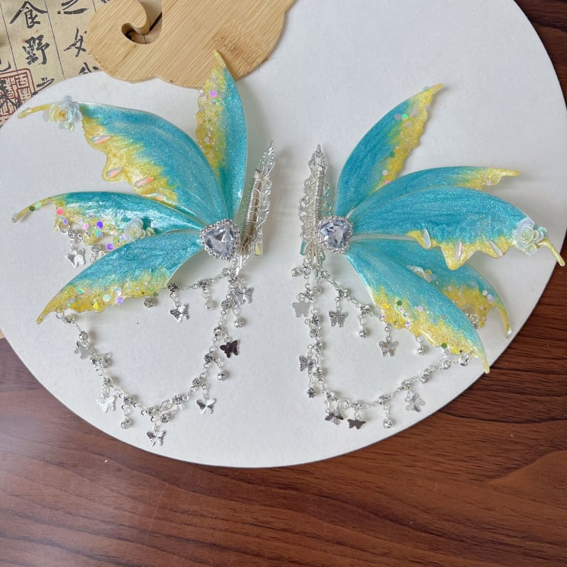 Accesoriu pentru cap în stil antic, din aliaj, cu ciucuri, lucrat manual, origine Henan, primăvara 2025