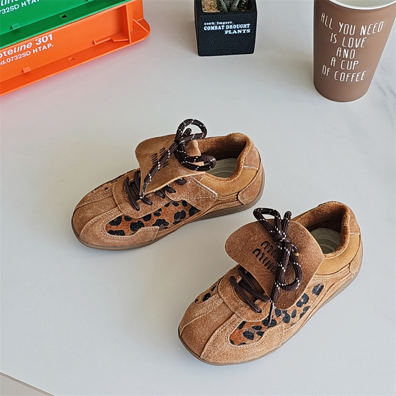 Pantofi copii cu talpă groasă, partea superioară din microfibră, închidere Velcro, stil coreean, potriviți pentru primăvară și toamnă