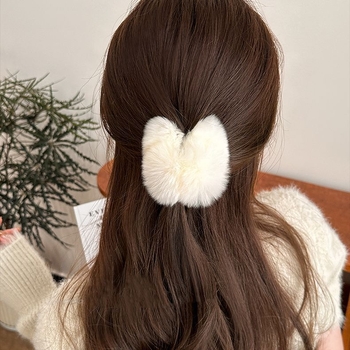 Ac de păr Twist Clip, pluș, făcut manual, stil proaspăt și dulce, pentru femei