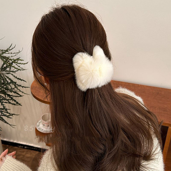 Ac de păr Twist Clip, pluș, făcut manual, stil proaspăt și dulce, pentru femei