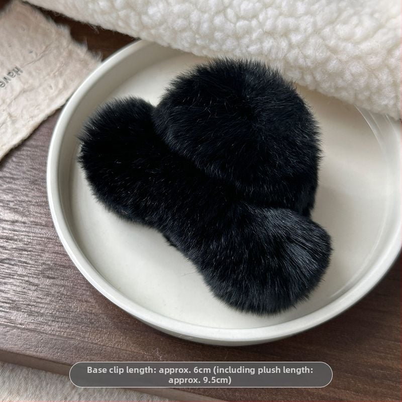 Ac de păr Twist Clip, pluș, făcut manual, stil proaspăt și dulce, pentru femei