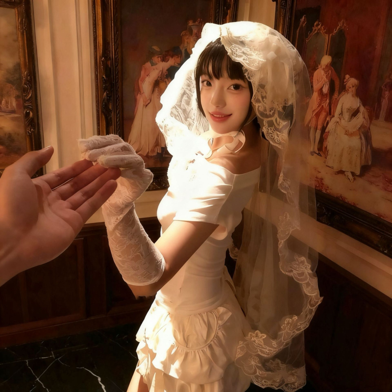 Accesoriu de cap de mireasă din dantelă cu voal floral, stil șal, fără cristale