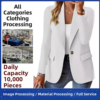 Επεξεργασία εξωτερικού ενδύματος: turnkey OEM, δειγματοληψία 3 ημερών, χωρητικότητα παραγωγής 3.000 τεμ/ημέρα, μαλλί πλεκτό ύφασμα